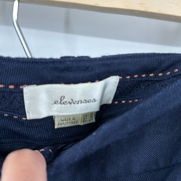 Anthropologie Elevenses Navy Linen Trouser Slacks Sz 12 - Picture 3 of 6